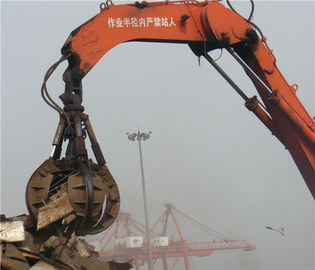 จีน Hydraulic or Mechanical Excavator Orange Peel Grab for Handling Scrap Metal , Waste Lump ผู้ผลิต
