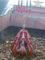 Red 40t Four Rope Excavator Grab With 8 m3 Bucket For Minerals / Ore Handling ผู้ผลิต