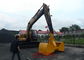 Construction Equipments Excavator Clamshell Hydraulic Grab Bucket Customized Color ผู้ผลิต