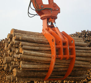 Powerful Excavator Grab Attachment Hydraulic Timber Grab / Excavators Wood Grapple ผู้ผลิต