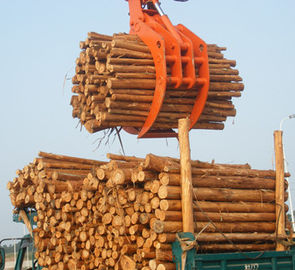 Powerful Excavator Grab Attachment Hydraulic Timber Grab / Excavators Wood Grapple ผู้ผลิต