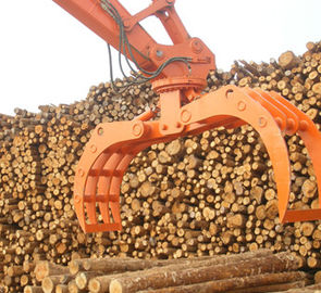 Powerful Excavator Grab Attachment Hydraulic Timber Grab / Excavators Wood Grapple ผู้ผลิต