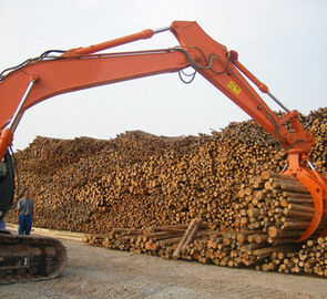 Powerful Excavator Grab Attachment Hydraulic Timber Grab / Excavators Wood Grapple ผู้ผลิต